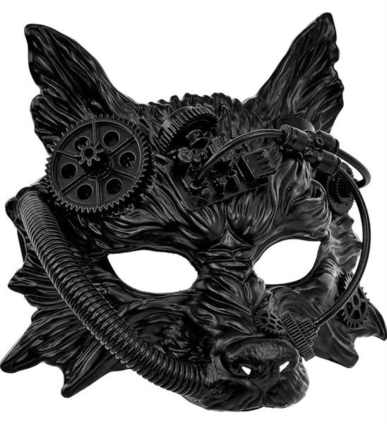 Grote foto masker steampunk wolf zwart verzamelen overige verzamelingen