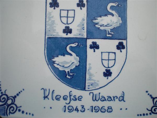 Grote foto delft blauwe tegel kleefse waard arnhem 1943 1968 antiek en kunst wandborden en tegels