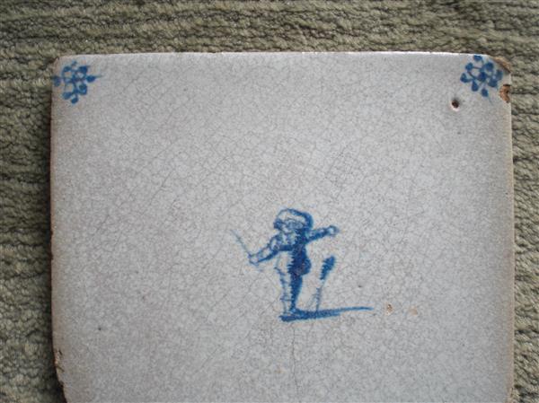 Grote foto antieke delfts blauwe tegel antiek en kunst wandborden en tegels