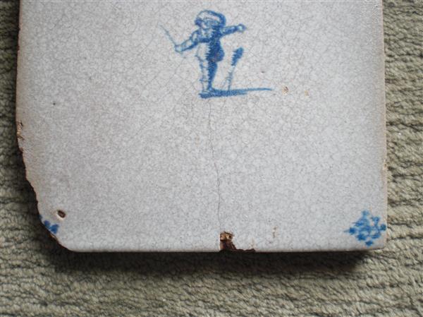 Grote foto antieke delfts blauwe tegel antiek en kunst wandborden en tegels
