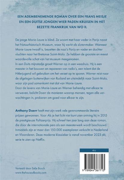 Grote foto als je het licht niet kunt zien boeken overige boeken
