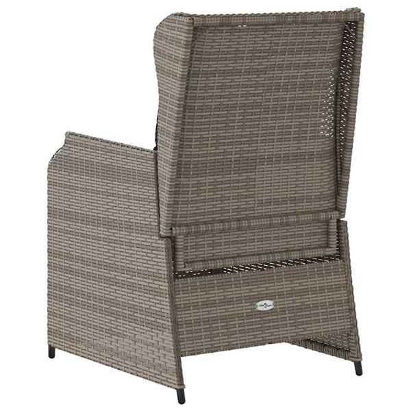 Grote foto vidaxl tuinbank met kussen 2 pcs grijs poly riet tuin en terras tuinmeubelen