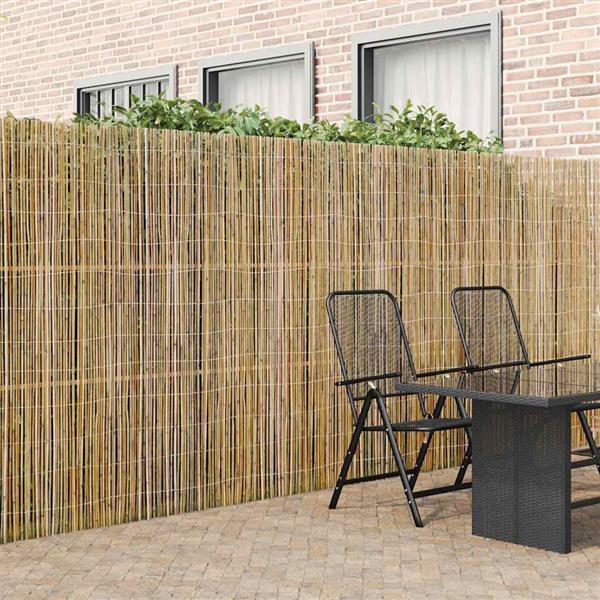 Grote foto vidaxl bamboehek bruin 300 x 180 cm bamboe tuin en terras hekken en schuttingen