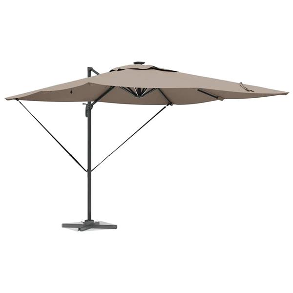 Grote foto vidaxl parasol taupe 286 x 285 x 270 cm aluminium tuin en terras overige tuin en terras