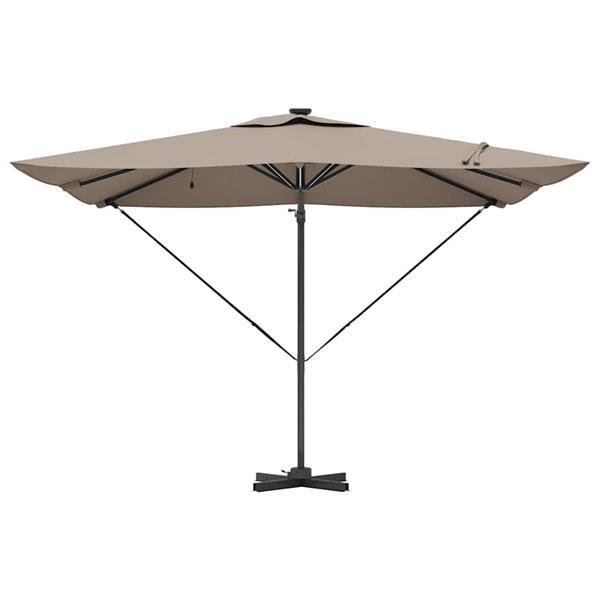 Grote foto vidaxl parasol taupe 286 x 285 x 270 cm aluminium tuin en terras overige tuin en terras