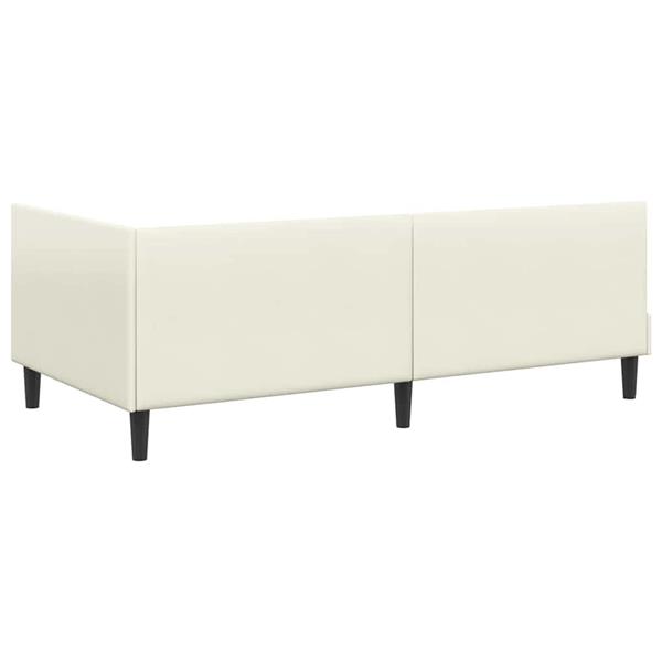 Grote foto vidaxl hoekbedframe cr me 90 x 200 cm fluweel en engineered hout antiek en kunst stoelen en banken