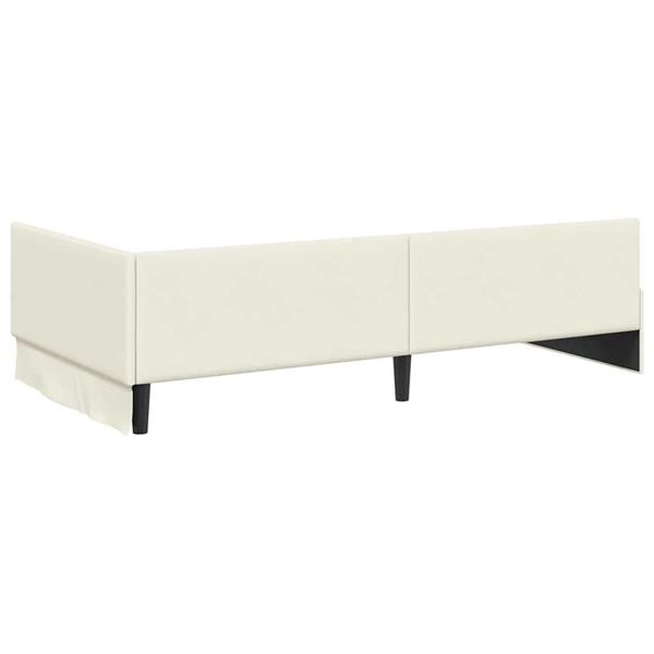 Grote foto vidaxl hoekbedframe cr me 80 x 200 cm fluweel en engineered hout antiek en kunst stoelen en banken