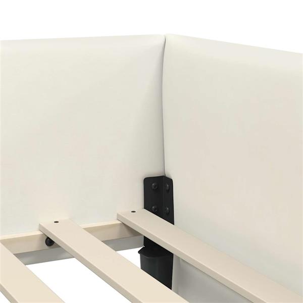 Grote foto vidaxl hoekbedframe cr me 80 x 200 cm fluweel en engineered hout antiek en kunst stoelen en banken