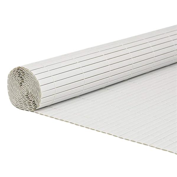 Grote foto vidaxl tuinhek dubbelzijdig wit 1 8x5 m pvc tuin en terras hekken en schuttingen