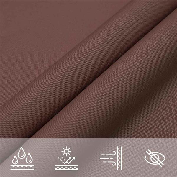 Grote foto vidaxl zonneschermdoek bruin 2x2x2 m 100 polyester oxford tuin en terras overige tuin en terras