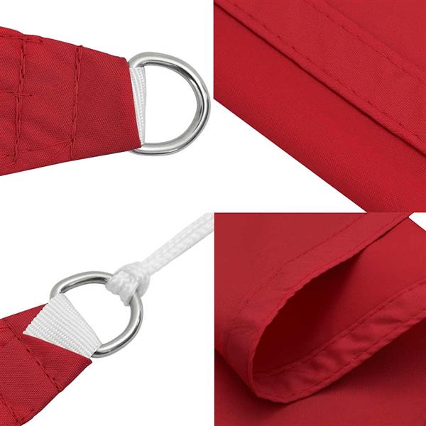 Grote foto vidaxl zonnezeil rood 7x5x5 m 100 polyester oxford tuin en terras overige tuin en terras
