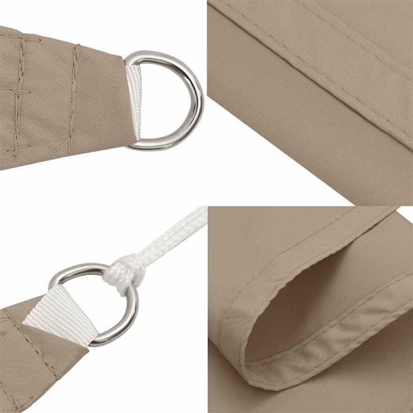 Grote foto vidaxl zonnescherm taupe 7x5x5 m 100 polyester oxford tuin en terras overige tuin en terras