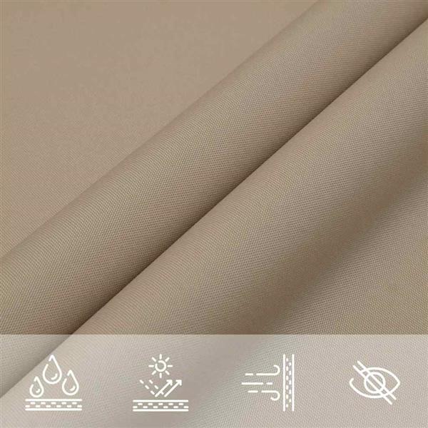 Grote foto vidaxl zonnescherm taupe 7x5x5 m 100 polyester oxford tuin en terras overige tuin en terras