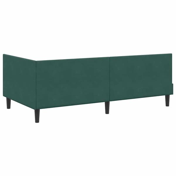 Grote foto vidaxl hoekbedframe donkergroen 80 x 200 cm fluweel en engineered hout antiek en kunst stoelen en banken