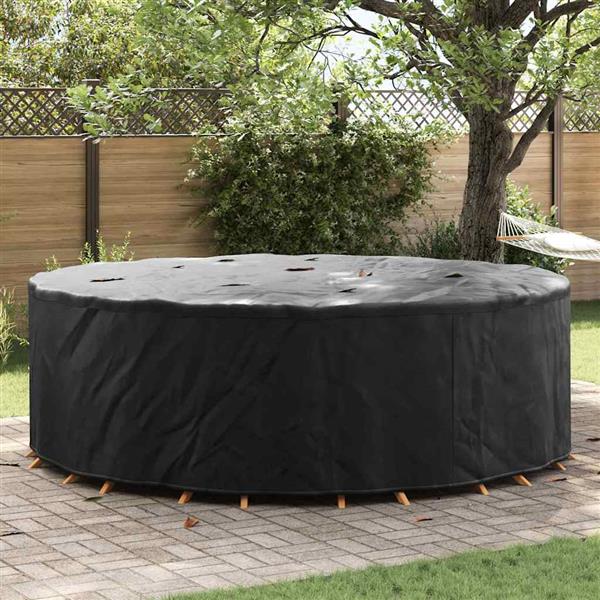 Grote foto vidaxl hoes voor tuinmeubelen zwart 279 x 279 x 105 cm 210d stof tuin en terras tuinmeubelen