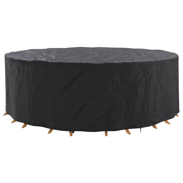 Grote foto vidaxl hoes voor tuinmeubelen zwart 279 x 279 x 105 cm 210d stof tuin en terras tuinmeubelen