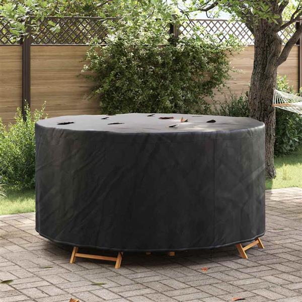 Grote foto vidaxl hoes voor tuinmeubelen zwart 182 x 182 x 85 cm 600d stof tuin en terras tuinmeubelen