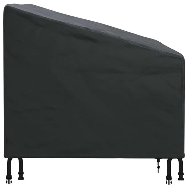 Grote foto vidaxl tuinstoelhoes zwart 90 x 90 x 50 75 cm 600d stof tuin en terras tuinmeubelen