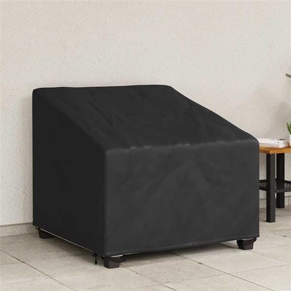 Grote foto vidaxl tuinstoelhoes zwart 90 x 90 x 50 75 cm 420d stof tuin en terras tuinmeubelen