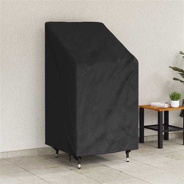 Grote foto vidaxl tuinstoelhoes zwart 70 x 70 x 85 125 cm 600d stof tuin en terras tuinmeubelen
