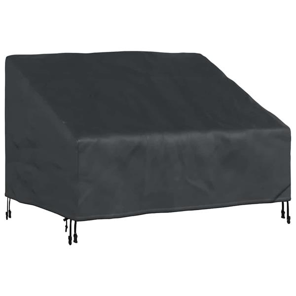 Grote foto vidaxl tuinbankhoes zwart 130 x 95 x 40 80 cm 600d stof tuin en terras tuinmeubelen