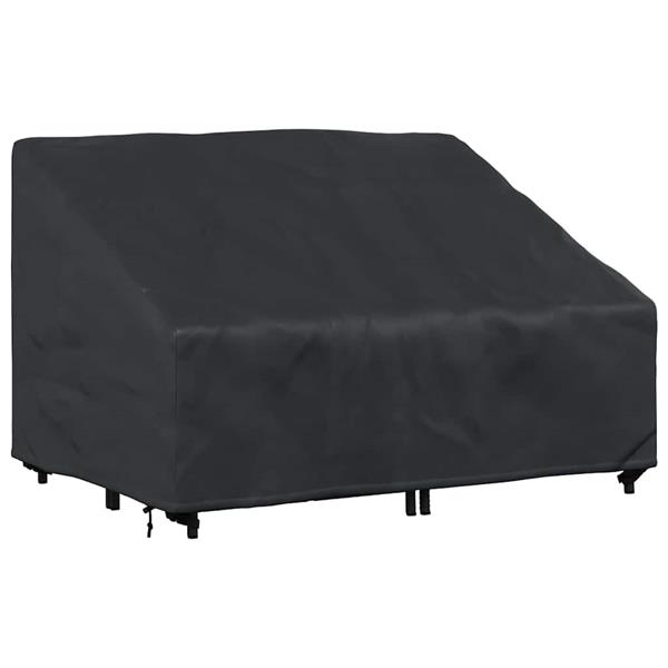 Grote foto vidaxl tuinbankhoes zwart 130 x 95 x 40 80 cm 600d stof tuin en terras tuinmeubelen