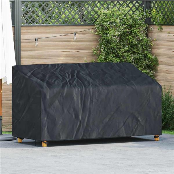 Grote foto vidaxl tuinbankhoes zwart 185 x 85 x 65 94 cm 420d stof tuin en terras tuinmeubelen