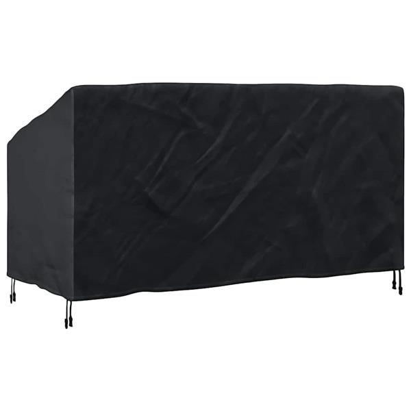 Grote foto vidaxl tuinbankhoes zwart 185 x 85 x 65 94 cm 420d stof tuin en terras tuinmeubelen
