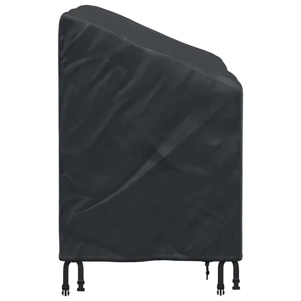 Grote foto vidaxl tuinbankhoes zwart 134 x 70 x 65 94 cm 210d stof tuin en terras tuinmeubelen