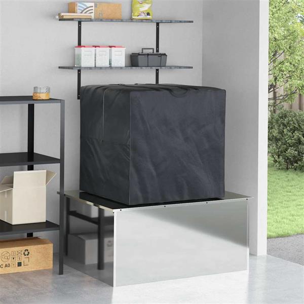 Grote foto vidaxl buitent opslagtas zwart 90 x 90 x 90 cm 420d stof tuin en terras tuinmeubelen