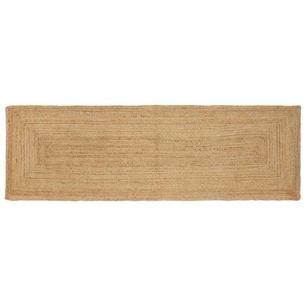 Grote foto vidaxl gebied tapijt beige 80 x 400 cm jute huis en inrichting vloerbedekking en kleden