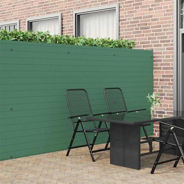 Grote foto vidaxl tuinhek dubbelzijdig groen 1 8x5 m pvc tuin en terras hekken en schuttingen