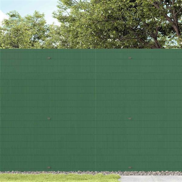 Grote foto vidaxl tuinhek dubbelzijdig groen 1 8x5 m pvc tuin en terras hekken en schuttingen