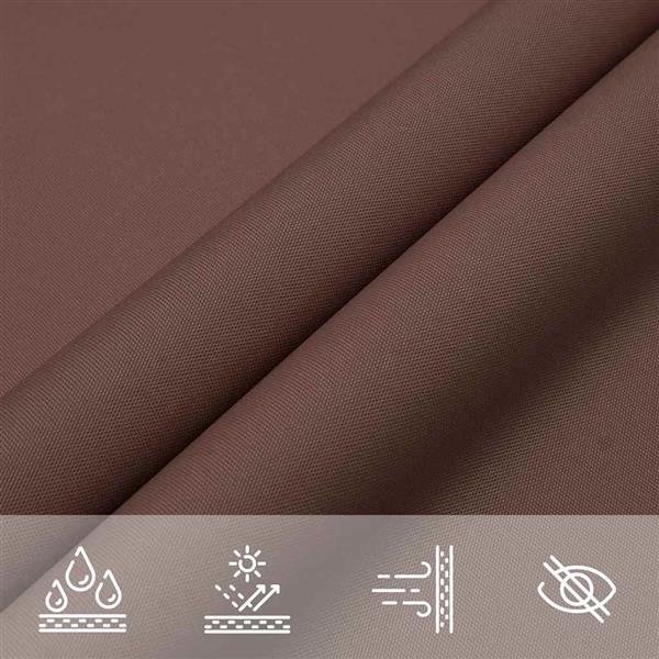 Grote foto vidaxl zonnezeil bruin 7x5x5 m 100 polyester oxford tuin en terras overige tuin en terras