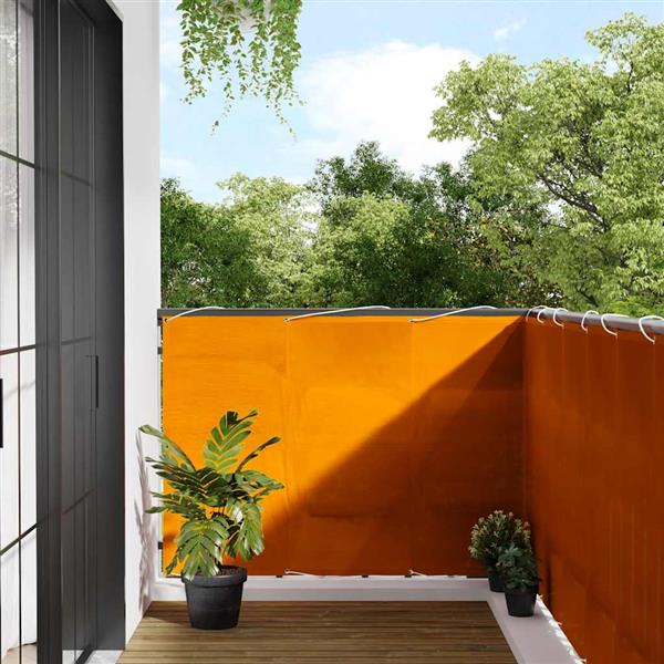 Grote foto vidaxl balkonscherm oranje 120x700 cm 100 polyester oxford tuin en terras overige tuin en terras