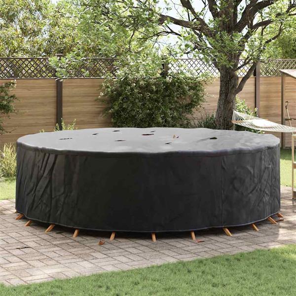 Grote foto vidaxl hoes voor tuinmeubelen zwart 320 x 320 x 105 cm 420d stof tuin en terras tuinmeubelen