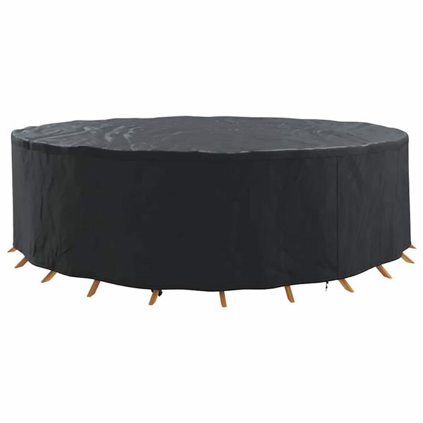 Grote foto vidaxl hoes voor tuinmeubelen zwart 320 x 320 x 105 cm 420d stof tuin en terras tuinmeubelen