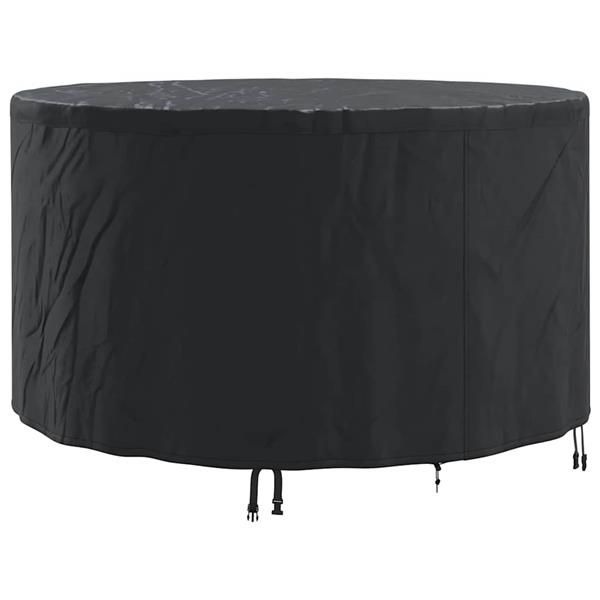 Grote foto vidaxl hoes voor tuinmeubelen zwart 157 x 157 x 71 cm 600d stof tuin en terras tuinmeubelen