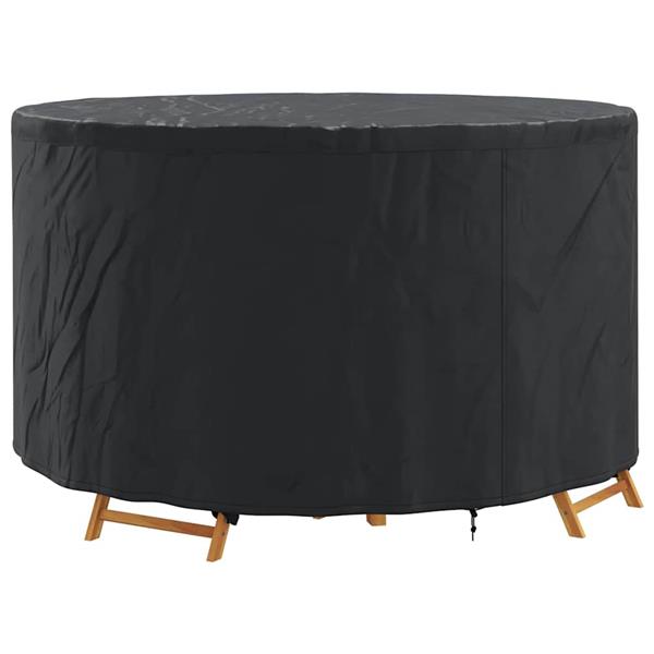 Grote foto vidaxl hoes voor tuinmeubelen zwart 157 x 157 x 71 cm 600d stof tuin en terras tuinmeubelen