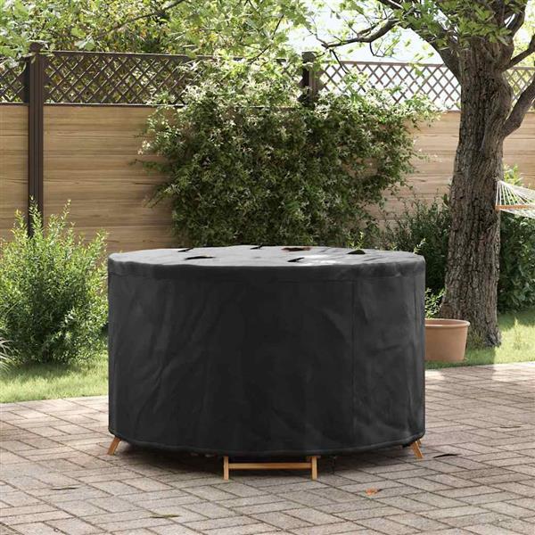 Grote foto vidaxl hoes voor tuinmeubelen zwart 102 x 102 x 71 cm 420d stof tuin en terras tuinmeubelen