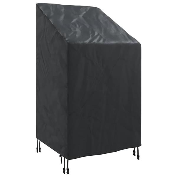 Grote foto vidaxl tuinstoelhoes zwart 70 x 70 x 85 125 cm 420d stof tuin en terras tuinmeubelen