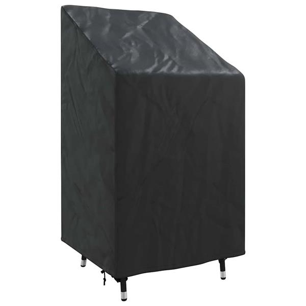 Grote foto vidaxl tuinstoelhoes zwart 70 x 70 x 85 125 cm 420d stof tuin en terras tuinmeubelen