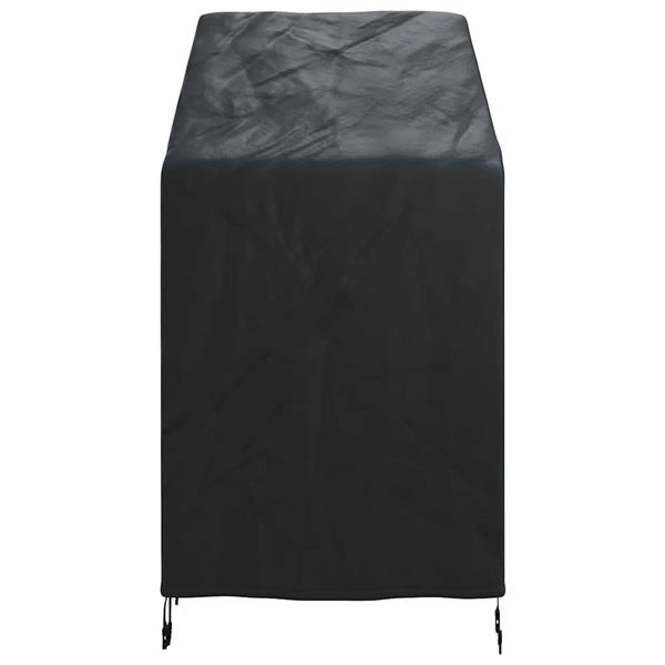 Grote foto vidaxl tuinstoelhoes zwart 70 x 70 x 85 125 cm 420d stof tuin en terras tuinmeubelen