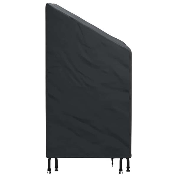 Grote foto vidaxl tuinstoelhoes zwart 70 x 70 x 85 125 cm 420d stof tuin en terras tuinmeubelen