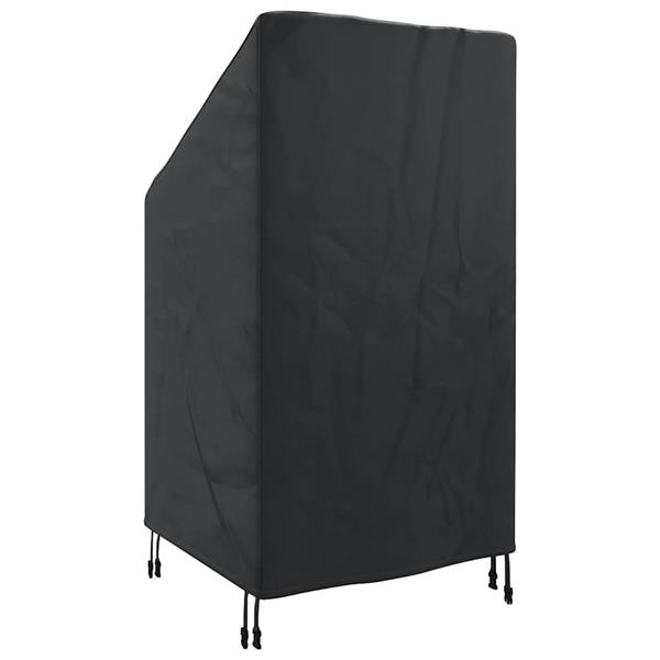 Grote foto vidaxl tuinstoelhoes zwart 70 x 70 x 85 125 cm 420d stof tuin en terras tuinmeubelen