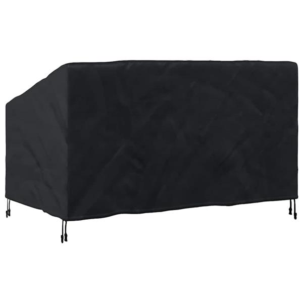 Grote foto vidaxl tuinbankhoes zwart 160 x 100 x 61 89 cm 420d stof tuin en terras tuinmeubelen