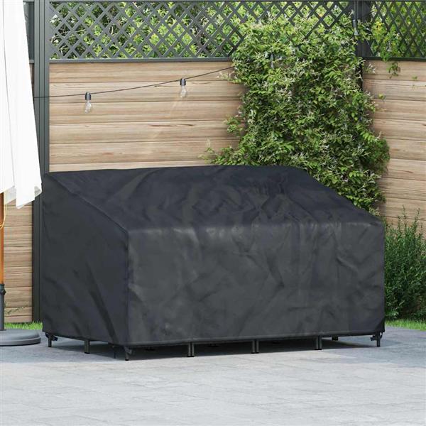 Grote foto vidaxl tuinbankhoes zwart 160 x 100 x 61 89 cm 210d stof tuin en terras tuinmeubelen