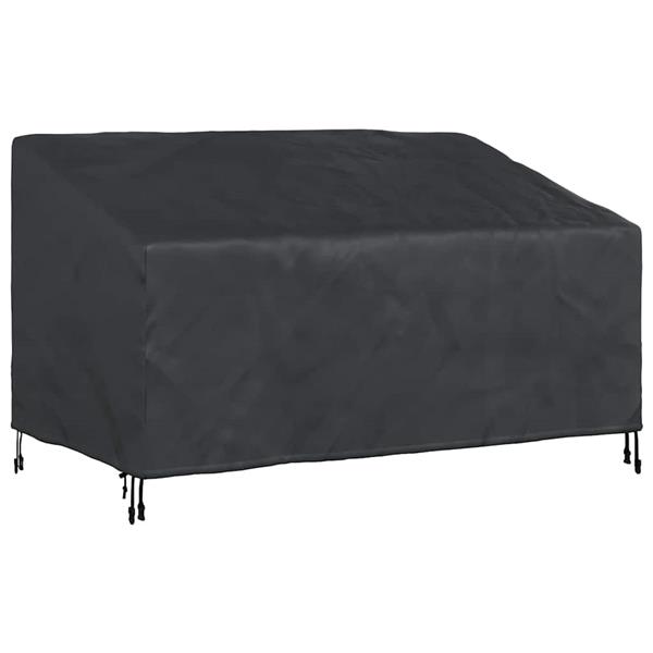 Grote foto vidaxl tuinbankhoes zwart 160 x 100 x 61 89 cm 210d stof tuin en terras tuinmeubelen