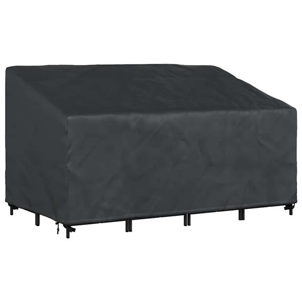 Grote foto vidaxl tuinbankhoes zwart 160 x 100 x 61 89 cm 210d stof tuin en terras tuinmeubelen