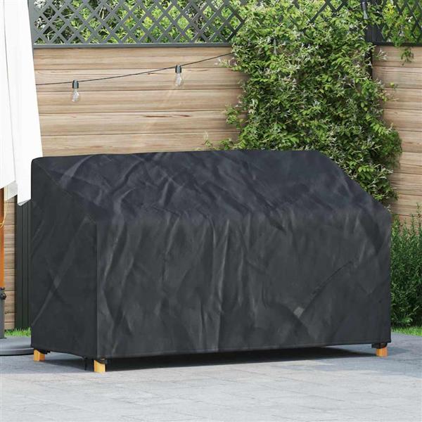 Grote foto vidaxl tuinbankhoes zwart 165 x 70 x 65 94 cm 420d stof tuin en terras tuinmeubelen